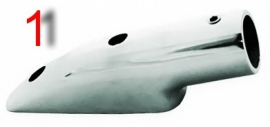 Опора торцевая леерная угловая